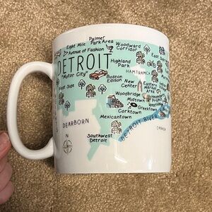 222 Fifth Detroit Map 24 oz Mug